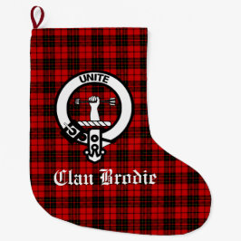 Meia De Natal Grande Clan Brodie Crest & Tartan Personalizável