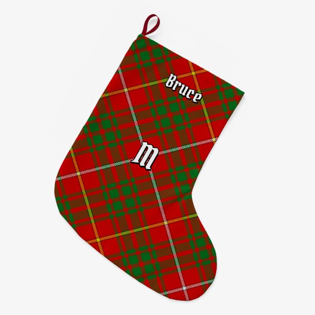 Meia De Natal Grande Clan Bruce Tartan (Frente (Pendurada))