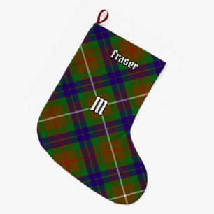 Meia De Natal Grande Clan Fraser caçando o Tartan natalino