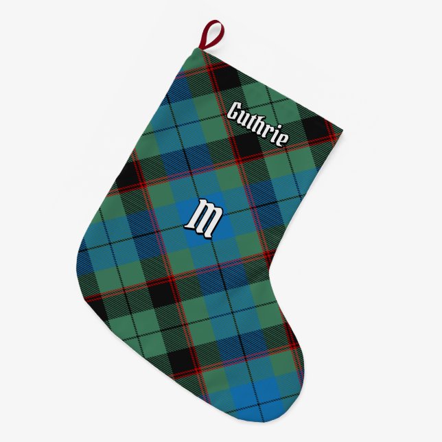 Meia De Natal Grande Clan Guthrie Tartan (Frente (Pendurada))
