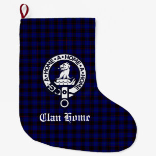 Meia De Natal Grande Clan Home Crest Crachá e Tartan
