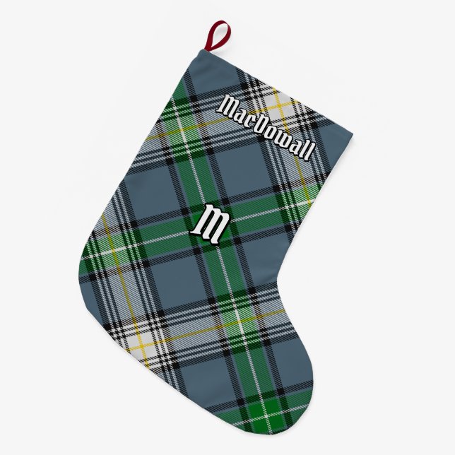 Meia De Natal Grande Clan MacDowall Tartan (Frente (Pendurada))