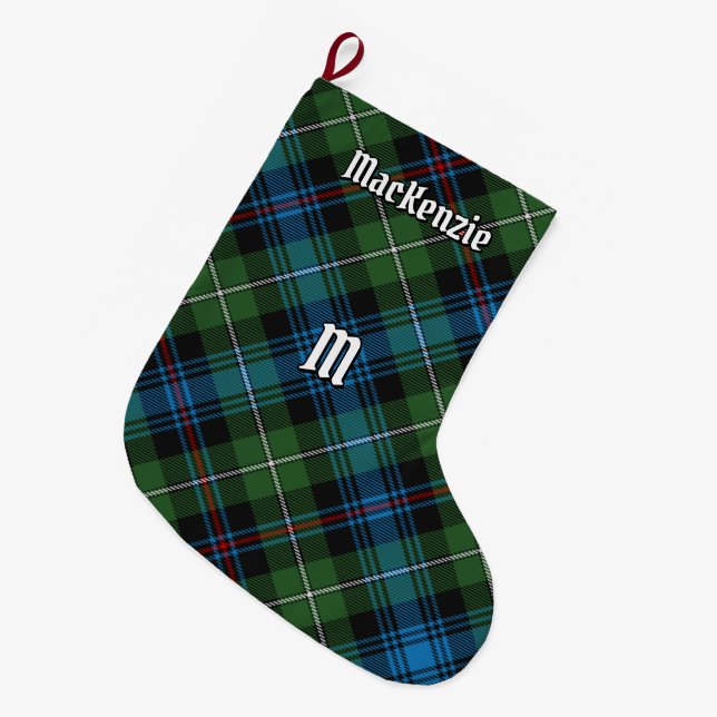 Meia De Natal Grande Clan MacKenzie Tartan — Estoque de Natal (Frente (Pendurada))