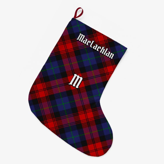 Meia De Natal Grande Clan MacLachlan Tartan (Frente (Pendurada))