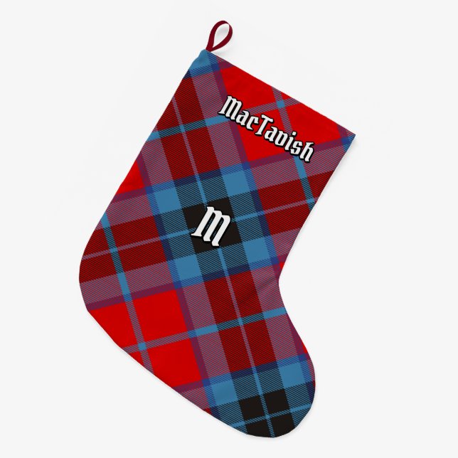 Meia De Natal Grande Clan MacTavish Tartan (Frente (Pendurada))