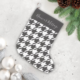 Meia De Natal Grande Clássico, preto e branco moderno