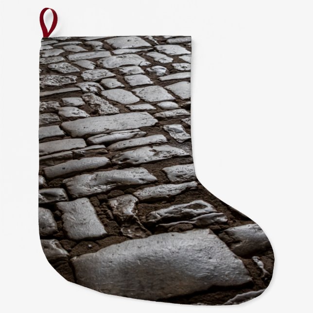 Meia De Natal Grande Cobblestones Moonlit (Frente)