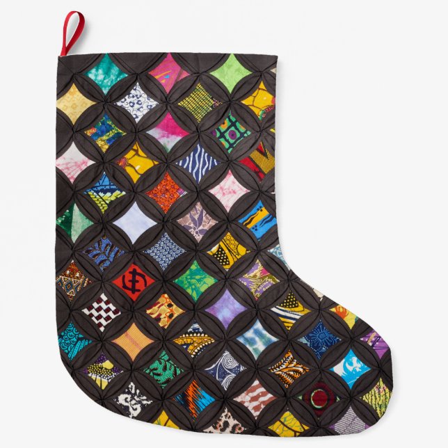 Meia De Natal Grande Colcha de janela da Catedral (Frente)