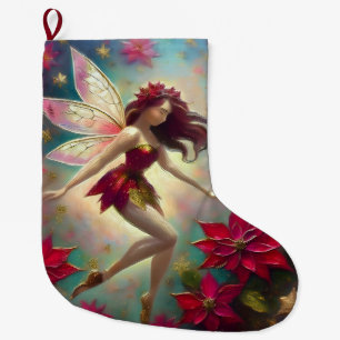 Meia De Natal Grande Coleção de Fadas de Natal - Cabelo Auburn