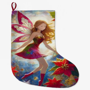 Meia De Natal Grande Coleção de Fadas de Natal - Cabelo Ginger