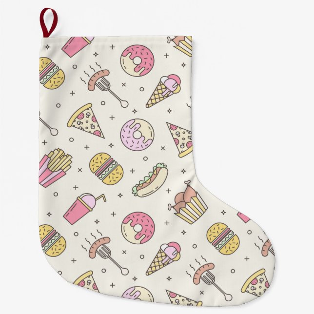 Meia De Natal Grande Comida (Frente)