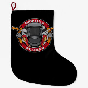 Meia De Natal Grande Compro Personalizado de Soldadura de Malha Metálic