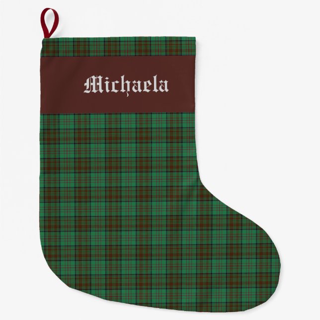 Meia De Natal Grande Condado de Irish Dublin Tartan (Frente)