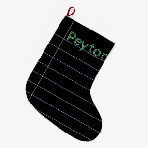 Meia De Natal Grande Conselho de giz preto - Papel de anotação de Nat