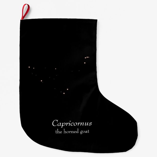 Meia De Natal Grande Constelação Capricórnio (Frente)
