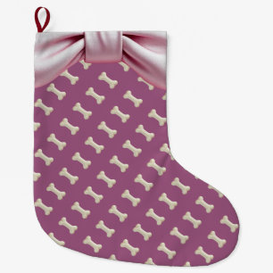 Meia De Natal Grande Cor-de-rosa