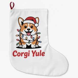 Meia De Natal Grande Corgi Yule Natal Divertido Corgi Kawaii Amante de 