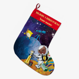 Meia De Natal Grande cosmos