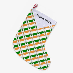 Meia De Natal Grande Côte d'Ivoire Costa do Marfim Bandeira Personaliza