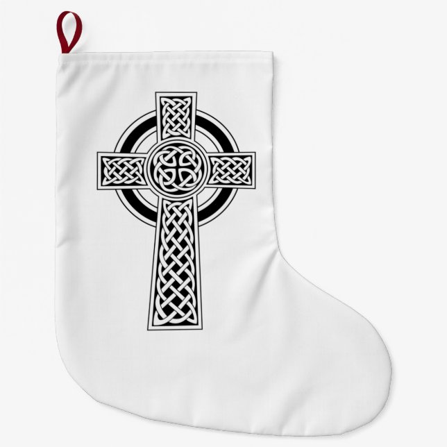 Meia De Natal Grande Cruz Celta (Frente)