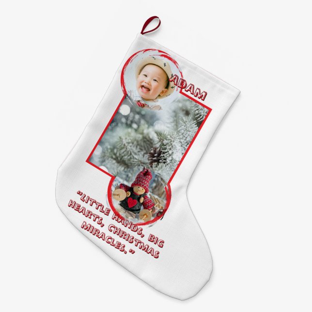 Meia De Natal Grande CS03 Christmas Stocking (Frente (Pendurada))