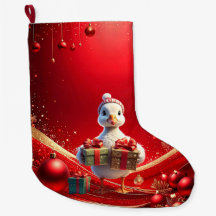 Cute Duck Christmas Holiday Stocking