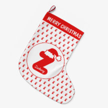 Cute Engraçado Noel Claus Hat Patterno Monograma Z