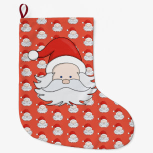 Meia De Natal Grande Cute Santa Claus