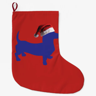 Meia De Natal Grande Dachshund do Feliz Natal