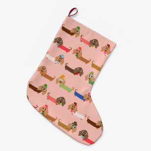 Meia De Natal Grande Dachshunds engraçados