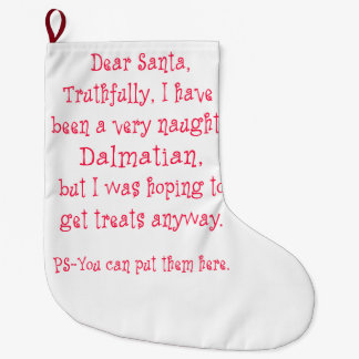 Meia De Natal Grande Dalmatian impertinente