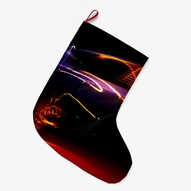 Meia De Natal Grande dança do carro roxo (Frente (Pendurada))