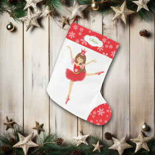 Meia De Natal Grande Dançarino bonito da bailarina personalizado