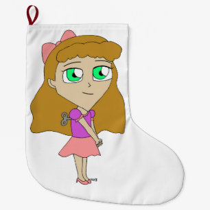 Meia De Natal Grande dar corda no chibi