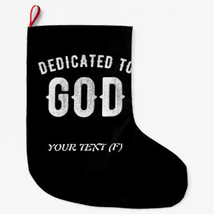 MEIA DE NATAL GRANDE DEDICADO A DEUS TEXTO BRANCO LEGAL PERSONALIZÁVEL
