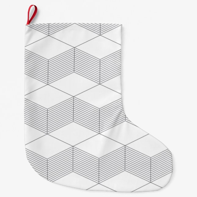 Meia De Natal Grande Design gráfico moderno, simples, urbano, moderno (Frente)