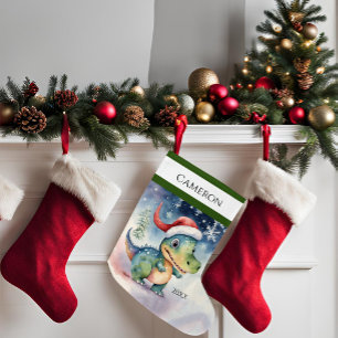 Meia De Natal Grande Dinossauro Xmas bobo