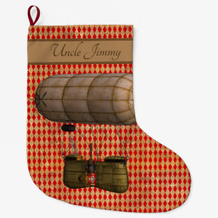 Meia De Natal Grande Dirigível Steampunk