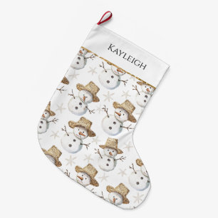 Meia De Natal Grande Dourada Glitter de Natal da Praia Bonita