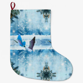 Meia De Natal Grande Duas Meias Azuis de Natal