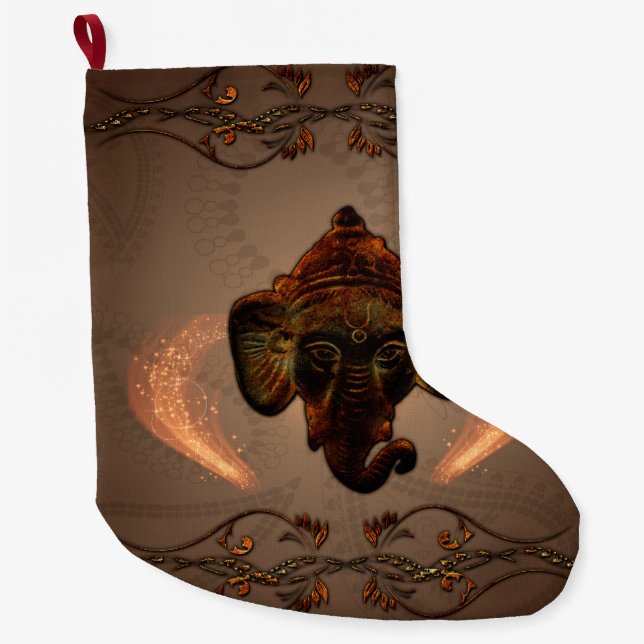 Meia De Natal Grande Elefante indiano (Frente)
