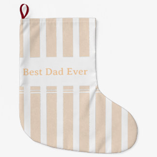 Meia De Natal Grande Elegante Personalizado Melhor Pai de Todos com Lis