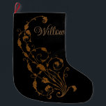 Meia De Natal Grande Elegante, Vintage, Vitoriano Steampunk Personaliza<br><div class="desc">Vintage conto de fadas vitoriano steampunk gótico. Personalize com seu nome ou dê como presente.</div>