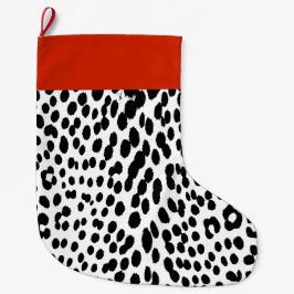Meia De Natal Grande Energia do Leopardo Selvagem – Moda Ousada com Est