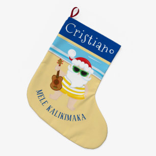 Meia De Natal Grande Escória de Natal Personalizada de Ukalale Santa Cl