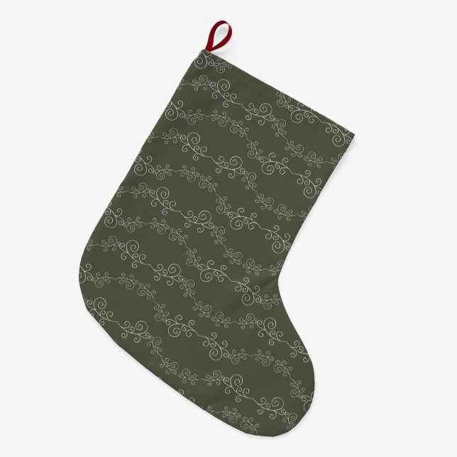 Meia De Natal Grande espiral padronizada (Frente (Pendurada))