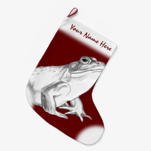 Meia De Natal Grande Estocagem Personalizada de Rollfrog de Natal do sa