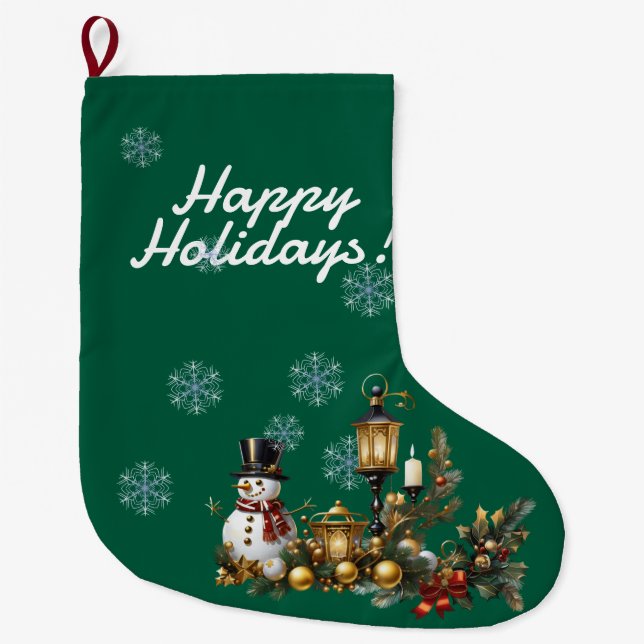 Meia De Natal Grande Estoque de Natal (Frente)