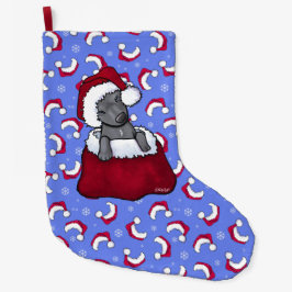 Meia De Natal Grande Estoque de Natal do KiniArt Pit Bull