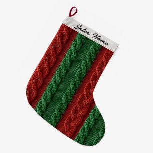 Meia De Natal Grande Estoque de Natal do kit de cabos clássico Faux